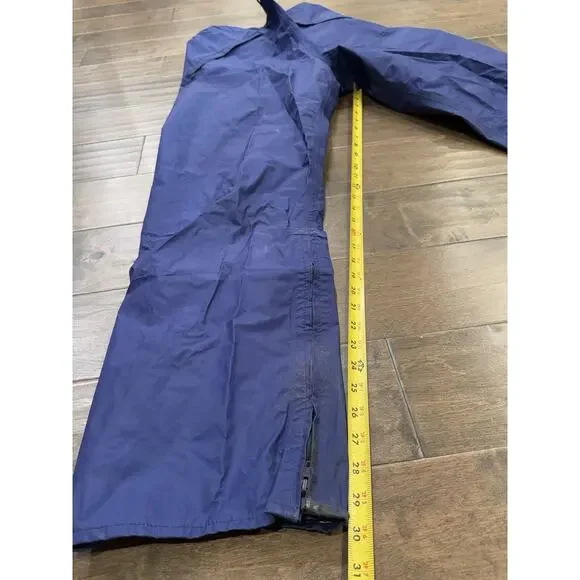 Vintage 90s Patagonia Mens Blue Nylon Waterproof Ankle Zip Rain Pants Size L